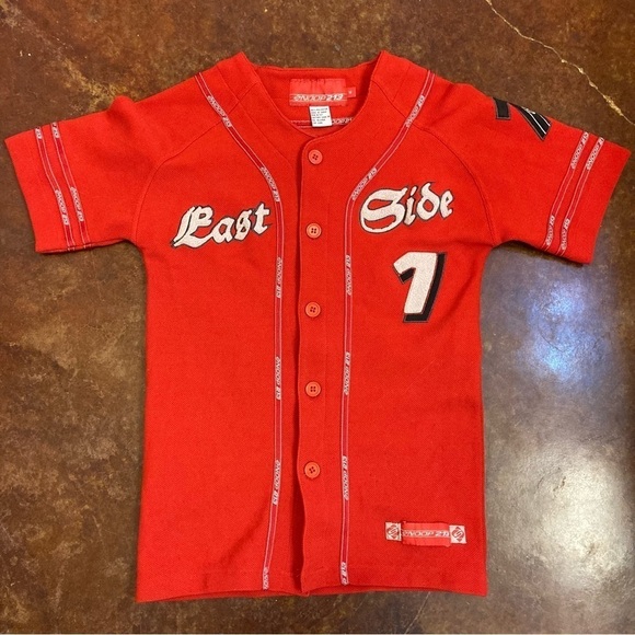 Men’s Snoop213 East Side Hip Hop Urban Baseball Style Jersey Button Front Shirt - Picture 1 of 6